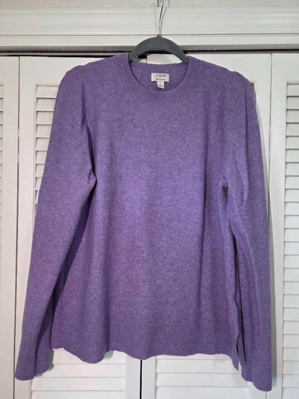 J.Crew Lilac Crewneck Extra Soft Sweater Sz L